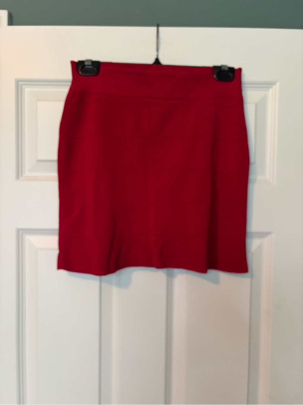 Express Red Mini Knit Skirt